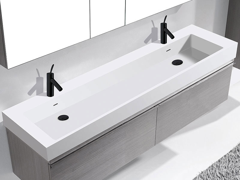 X Stone Trough Sink Madeli, 60 Double Trough Sink Vanity